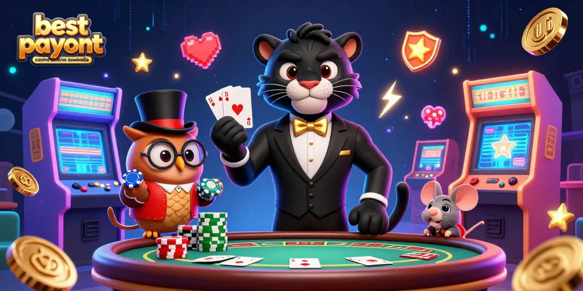Engaging 3D illustration of stylish characters showcasing the best payout casino online Australia with dynamic gaming elements.